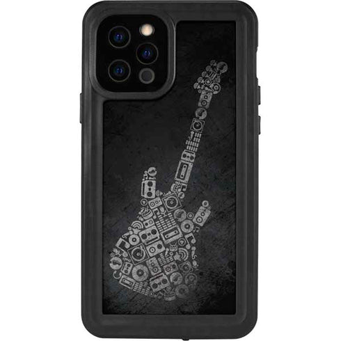 Guitar Pattern iPhone 12 Pro Waterproof Case