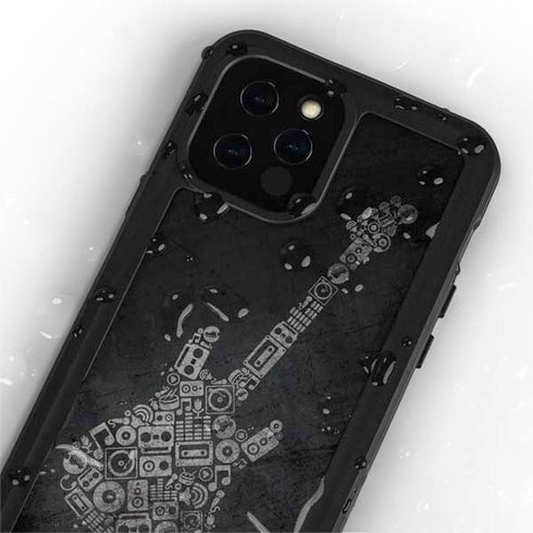 Guitar Pattern iPhone 12 Pro Waterproof Case