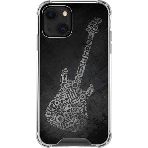 Guitar Pattern iPhone 13 Clear Case