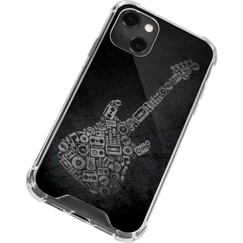 Guitar Pattern iPhone 13 Mini Clear Case