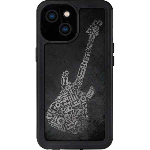 Guitar Pattern iPhone 13 Mini Waterproof Case
