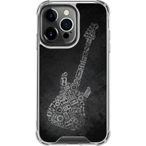 Guitar Pattern iPhone 13 Pro Clear Case