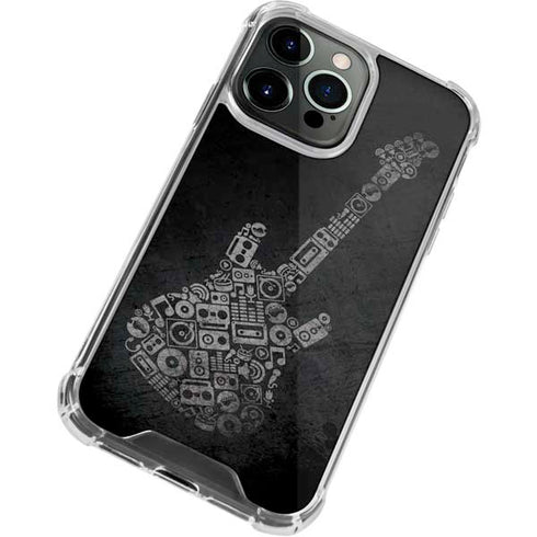 Guitar Pattern iPhone 13 Pro Clear Case