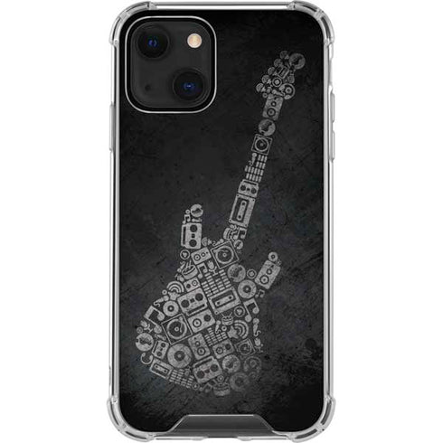 Guitar Pattern iPhone 14 Clear Case