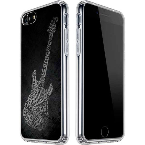 Guitar Pattern iPhone SE (2nd & 3rd Gen) Clear Case