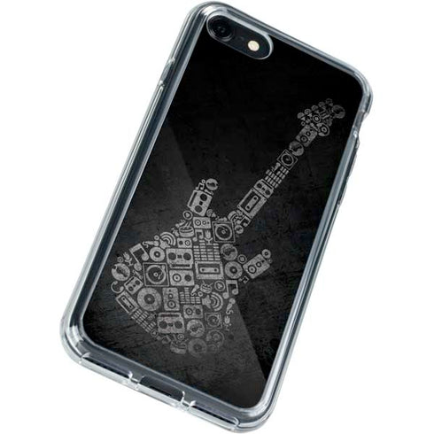 Guitar Pattern iPhone SE (2nd & 3rd Gen) Clear Case