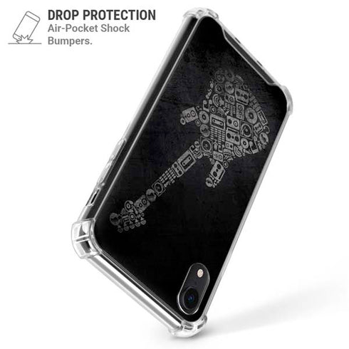 Guitar Pattern iPhone XR Clear Case