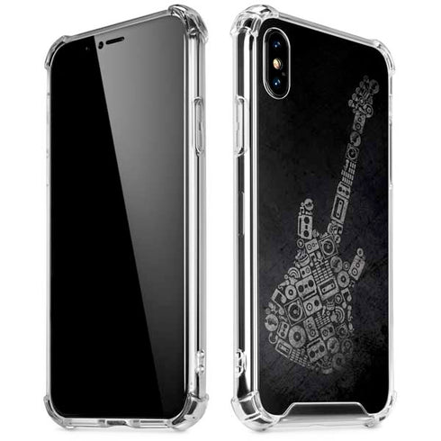 Guitar Pattern iPhone XS Max Clear Case