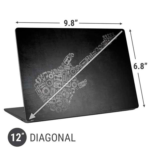 Guitar Pattern Universal Laptop 12in (9.8 x 6.8in) Skin