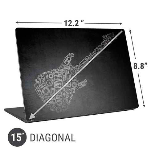 Guitar Pattern Universal Laptop 15in (12.2 x 8.8in) Skin