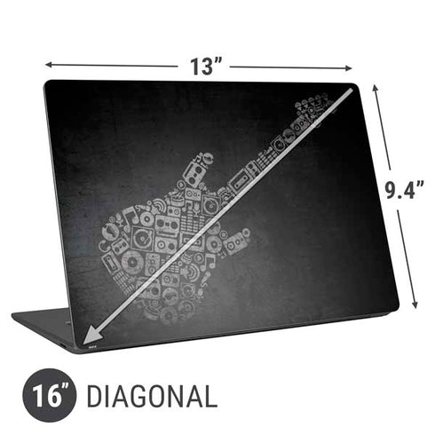 Guitar Pattern Universal Laptop 16in (13 x 9.4in) Skin