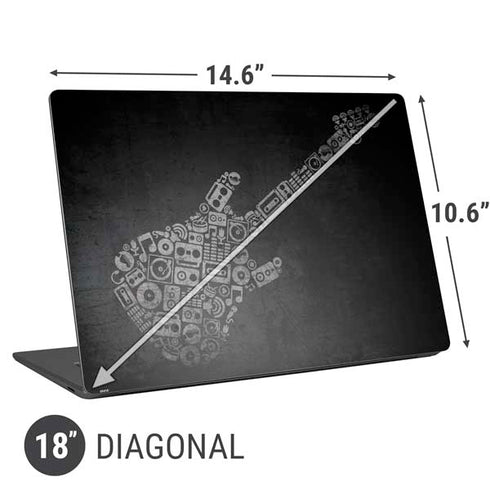 Guitar Pattern Universal Laptop 18in (14.6 x 10.6in) Skin