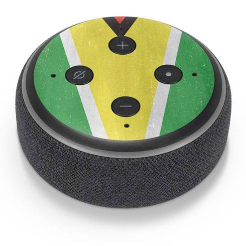Guyana Flag Distressed Amazon Echo Dot Skin