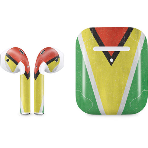 Guyana Flag Distressed Apple AirPods 2 Skin