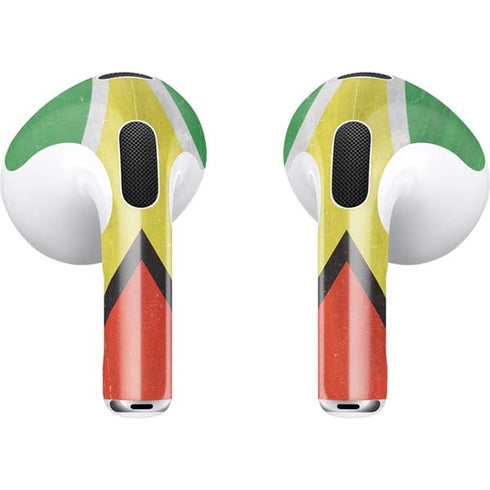Guyana Flag Distressed Apple AirPods (3rd Gen 2021) Skin