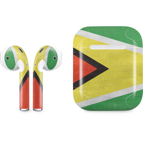 Guyana Flag Distressed Apple AirPods Skin