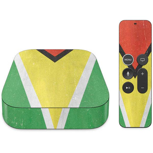 Guyana Flag Distressed Apple TV Skin