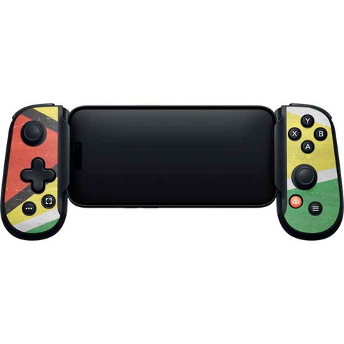 Guyana Flag Distressed Backbone One for iPhone Game Controller Skin