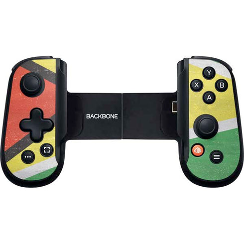Guyana Flag Distressed Backbone One for iPhone Game Controller Skin