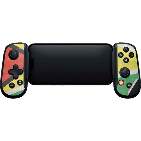 Guyana Flag Distressed Backbone One for iPhone Game Controller Skin