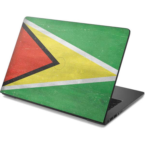 Guyana Flag Distressed Dell Chromebook Skin