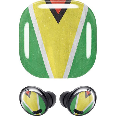 Guyana Flag Distressed Galaxy Buds Pro Skin