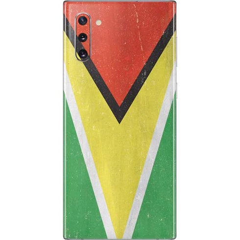 Guyana Flag Distressed Galaxy Note 10 Skin