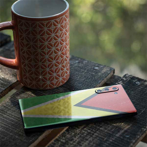Guyana Flag Distressed Galaxy Note 10 Skin