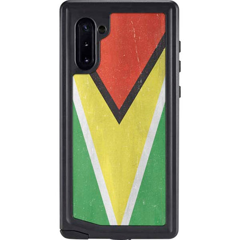 Guyana Flag Distressed Galaxy Note 10 Waterproof Case