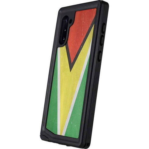 Guyana Flag Distressed Galaxy Note 10 Waterproof Case