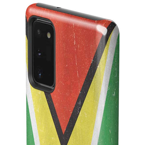 Guyana Flag Distressed Galaxy Note20 5G Pro Case