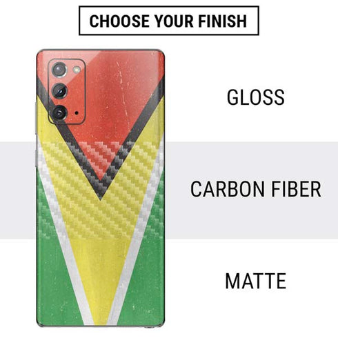 Guyana Flag Distressed Galaxy Note20 5G Skin