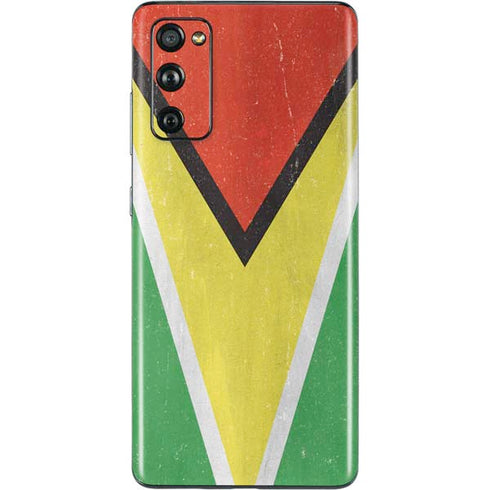 Guyana Flag Distressed Galaxy S20 Fan Edition Skin