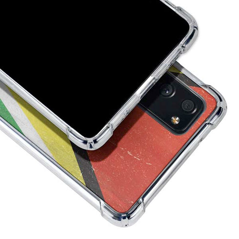 Guyana Flag Distressed Galaxy S20 FE Clear Case