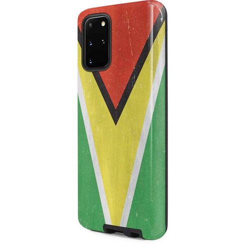 Guyana Flag Distressed Galaxy S20 Plus Pro Case