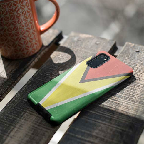 Guyana Flag Distressed Galaxy S20 Pro Case