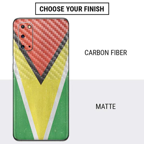 Guyana Flag Distressed Galaxy S20 Skin