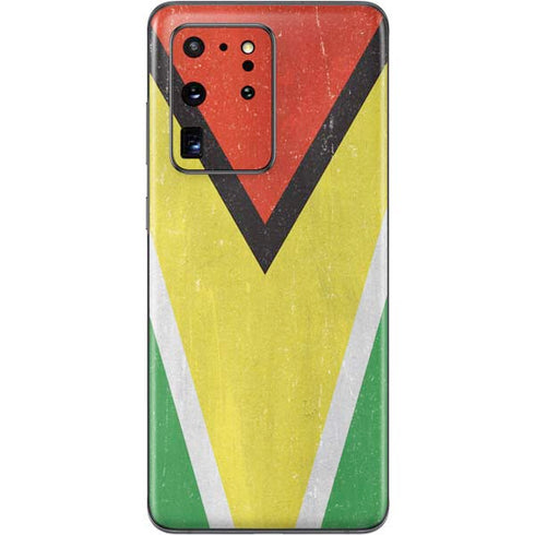 Guyana Flag Distressed Galaxy S20 Ultra 5G Skin