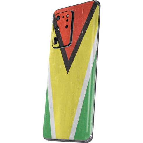 Guyana Flag Distressed Galaxy S20 Ultra 5G Skin