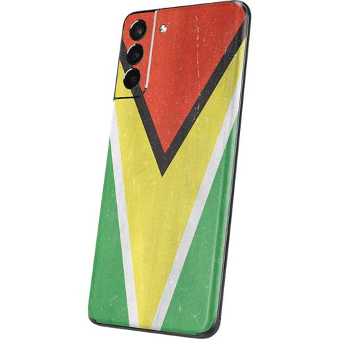 Guyana Flag Distressed Galaxy S21 5G Skin