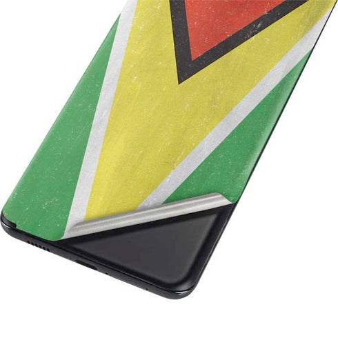 Guyana Flag Distressed Galaxy S21 5G Skin