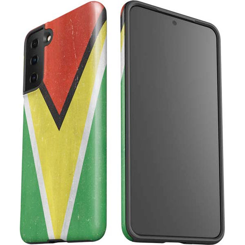 Guyana Flag Distressed Galaxy S21 Plus 5G Pro Case