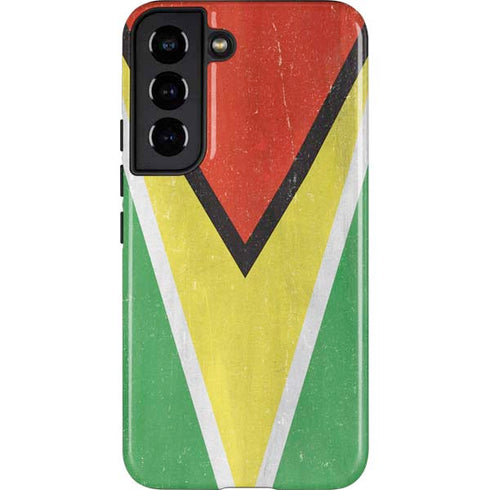Guyana Flag Distressed Galaxy S22 Pro Case