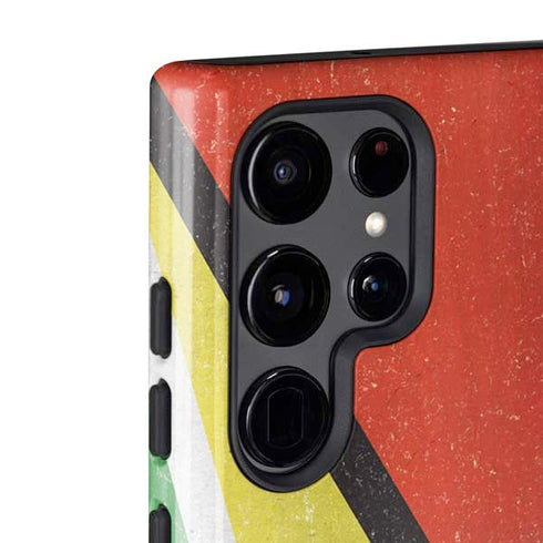 Guyana Flag Distressed Galaxy S22 Ultra Pro Case