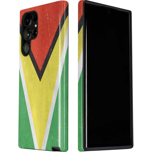 Guyana Flag Distressed Galaxy S22 Ultra Pro Case
