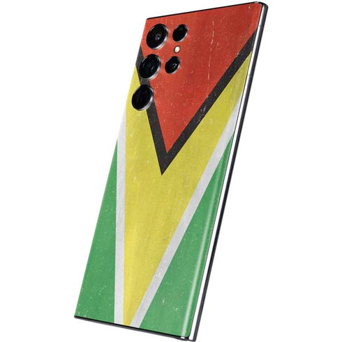 Guyana Flag Distressed Galaxy S22 Ultra Skin