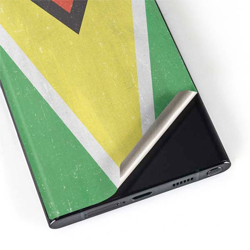 Guyana Flag Distressed Galaxy S22 Ultra Skin