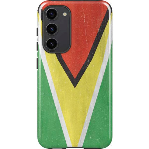 Guyana Flag Distressed Galaxy S23 Plus Pro Case