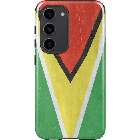 Guyana Flag Distressed Galaxy S23 Pro Case