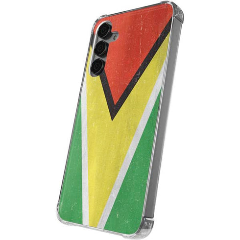 Guyana Flag Distressed Galaxy S24 Plus Clear Case